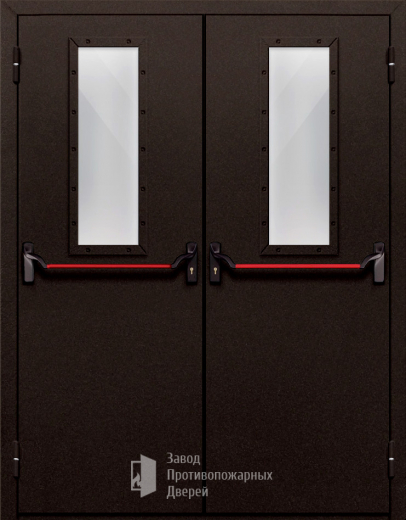 Фото двери «Двупольная со стеклом и антипаникой №610» в Голицыно