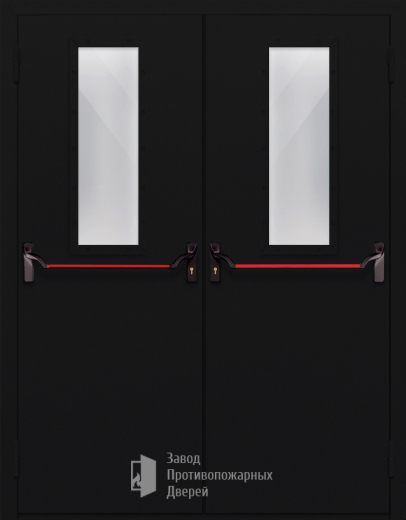 Фото двери «Двупольная со стеклом и антипаникой №64» в Голицыно