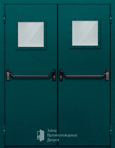Фото двери «Двупольная со стеклом и антипаникой №56» в Голицыно