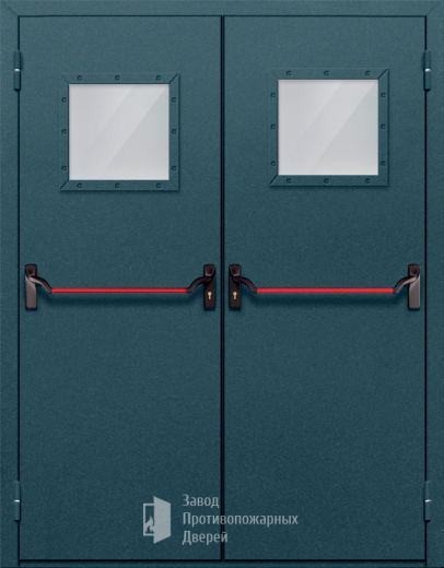 Фото двери «Двупольная со стеклом и антипаникой №57» в Голицыно