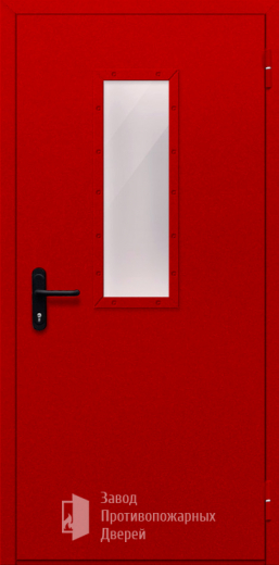 Фото двери «Однопольная со стеклом (красная)» в Голицыно