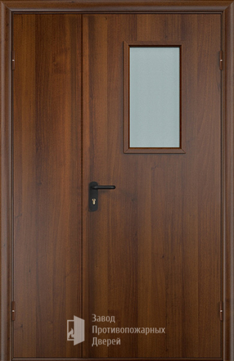 Фото двери «Полуторная МДФ со стеклом EI-30» в Голицыно