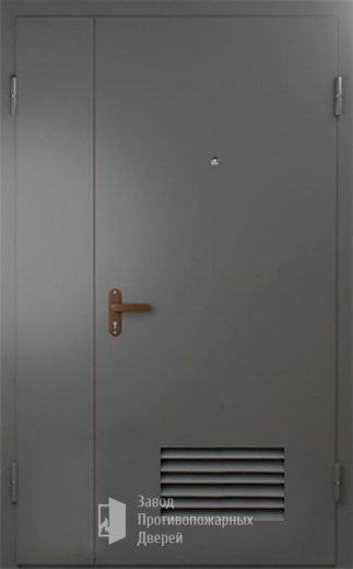 Фото двери «Техническая дверь №7 полуторная с вентиляционной решеткой» в Голицыно