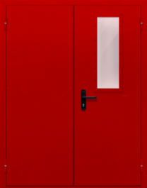 Фото двери «Двупольная со стеклом (красная)» в Голицыно