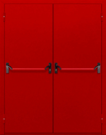 Фото двери «Двупольная глухая с антипаникой (красная)» в Голицыно