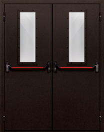 Фото двери «Двупольная со стеклом и антипаникой №610» в Голицыно