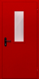 Фото двери «Однопольная со стеклом (красная)» в Голицыно