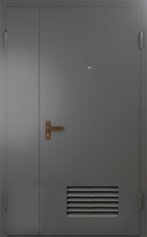 Фото двери «Техническая дверь №7 полуторная с вентиляционной решеткой» в Голицыно