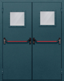 Фото двери «Двупольная со стеклом и антипаникой №57» в Голицыно