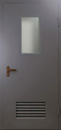 Фото двери «Техническая дверь №5 со стеклом и решеткой» в Голицыно