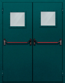 Фото двери «Двупольная со стеклом и антипаникой №56» в Голицыно