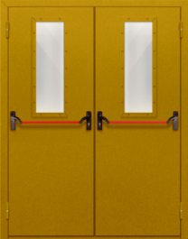 Фото двери «Двупольная со стеклом и антипаникой №65» в Голицыно