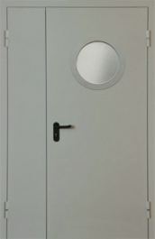 Фото двери «Полуторная с круглым стеклом EI-30» в Голицыно